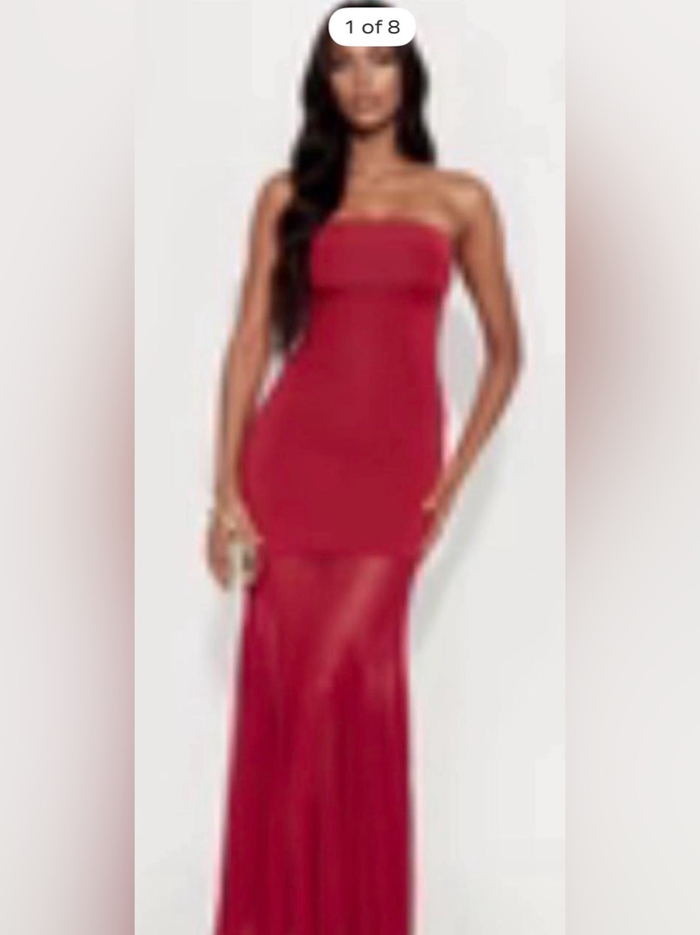Emerald Sundae Red RhinestoneEvening Gown small